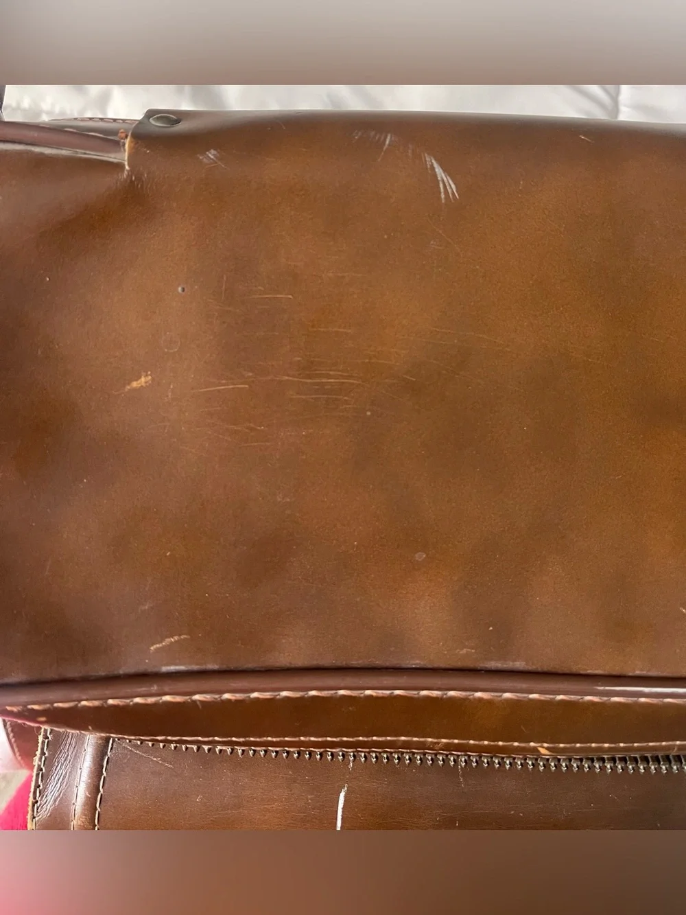 Vintage En Garde EG4 Cowhide Hand Waxed Top Grain 1960s Camera Bag Leather
